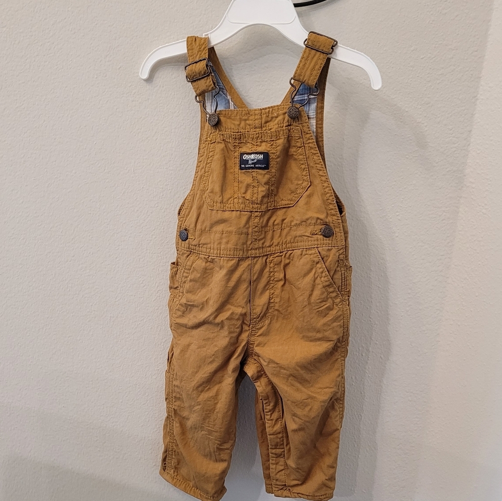 Osh Kosh Overalls Baby Boy 12-18 Months Brown Toddler